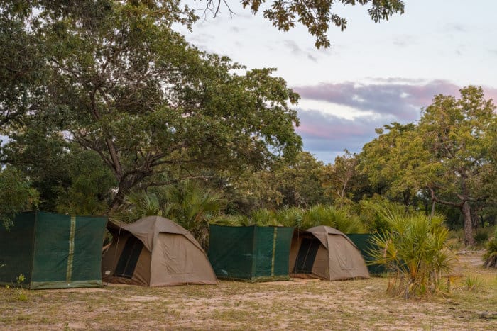 Bush camp in the Selous Game Reserve, Tanzania