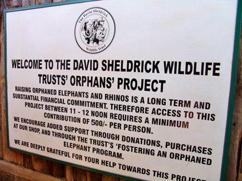 David Sheldrick Wildlife Trust entrance sign