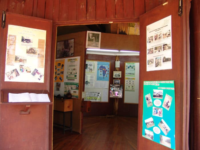 Information boards at the Giraffe Centre in Nairobi
