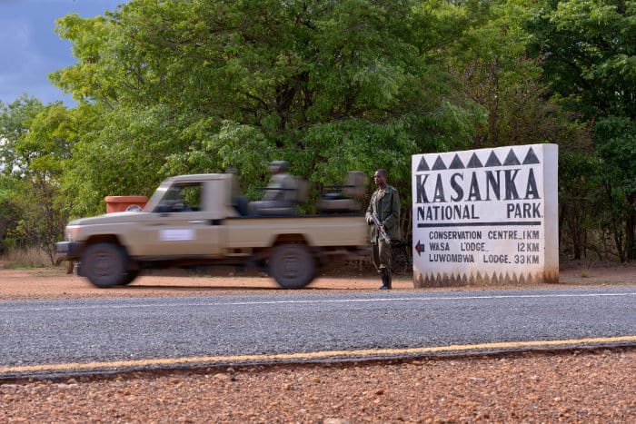 Entrance gate sign to Kasanka National Park