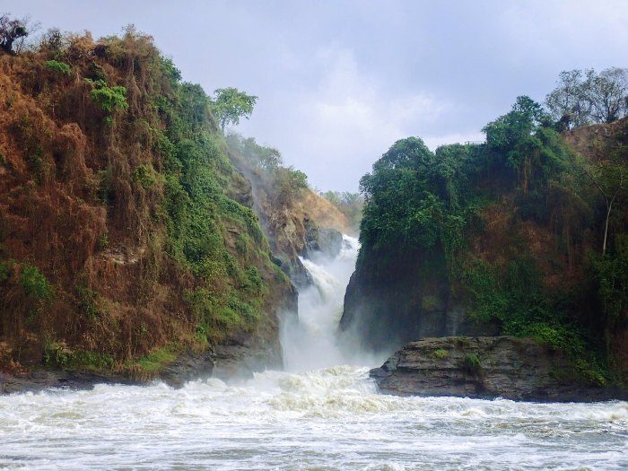 Impressive view of Murchison Falls on the Victoria Nile, northern Uganda