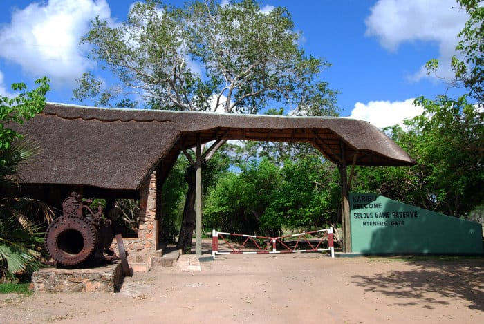 Mtemere Entrance Gate in the Selous Game Reserve